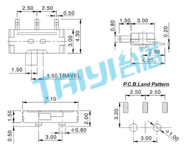 mini撥動開關(guān)T5-K12C13
