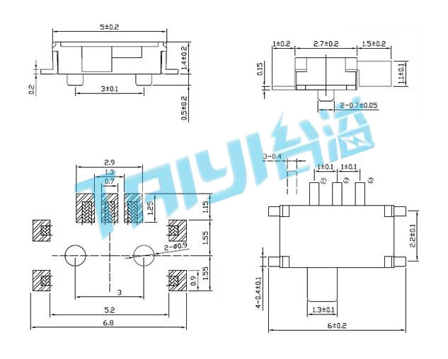 mini撥動(dòng)開關(guān)T5-K12E01