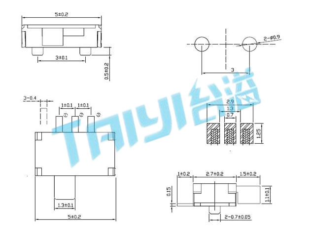 mini撥動開關T5-K12E01A