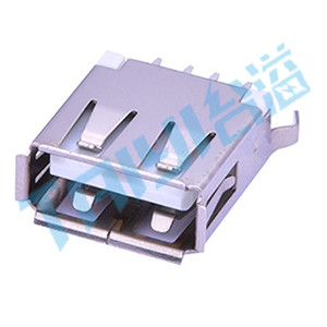 206&nbsp;USB&nbsp;A型&nbsp;4觸點(diǎn)&nbsp;180°插件&nbsp;母座