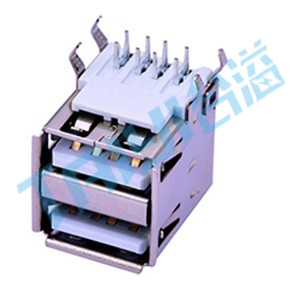 208&nbsp;USB&nbsp;A型&nbsp;雙層8觸點(diǎn)&nbsp;90°插件&nbsp;